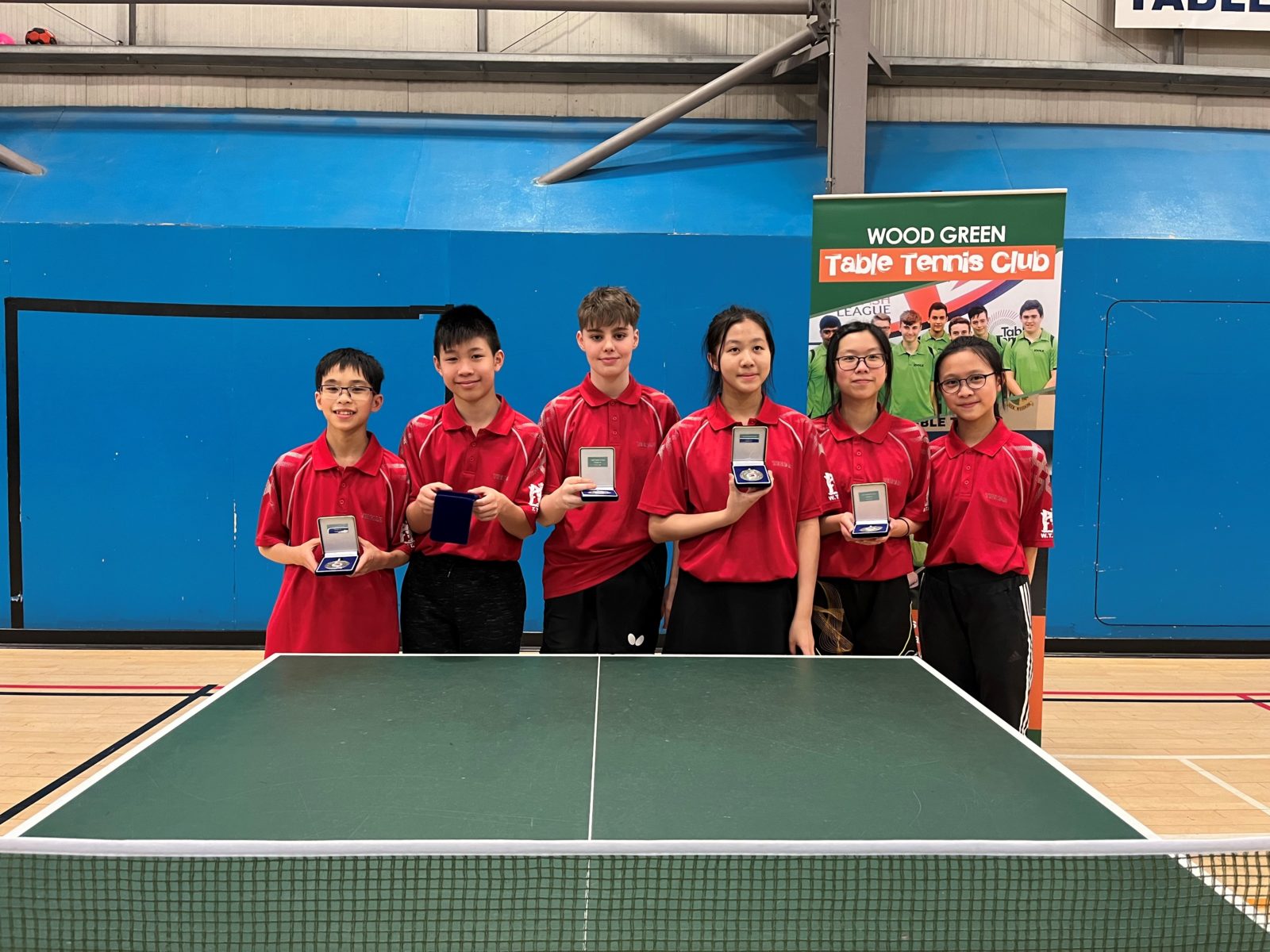 Warwickshire County Cadets 1st Team 2023 Colebridge Table Tennis Club